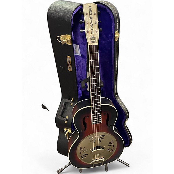 Used Gretsch Guitars G9240 Alligator Biscuit Round Neck 2 Color Sunburst Resonator Guitar