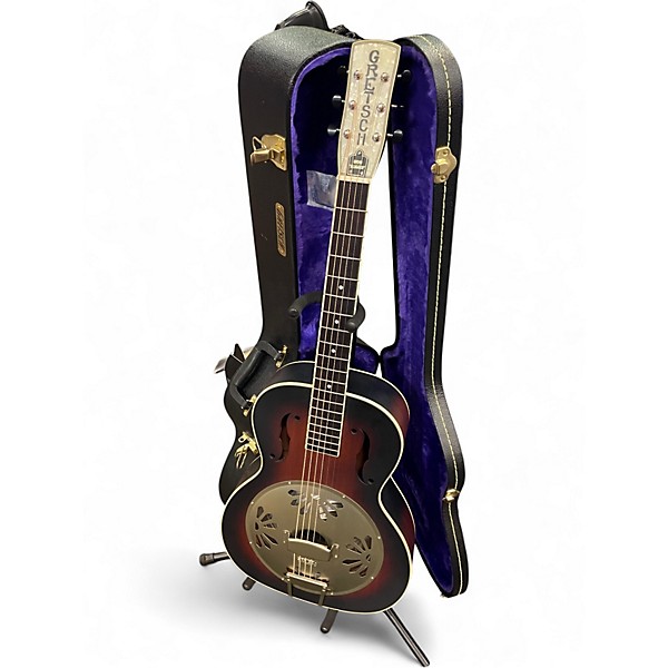 Used Gretsch Guitars G9240 Alligator Biscuit Round Neck 2 Color Sunburst Resonator Guitar