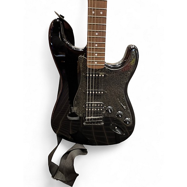Used Squier Stratocaster HSS Black Solid Body Electric Guitar