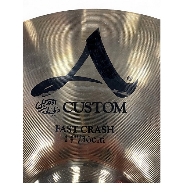 Used Zildjian 14in A Custom Fast Crash Cymbal