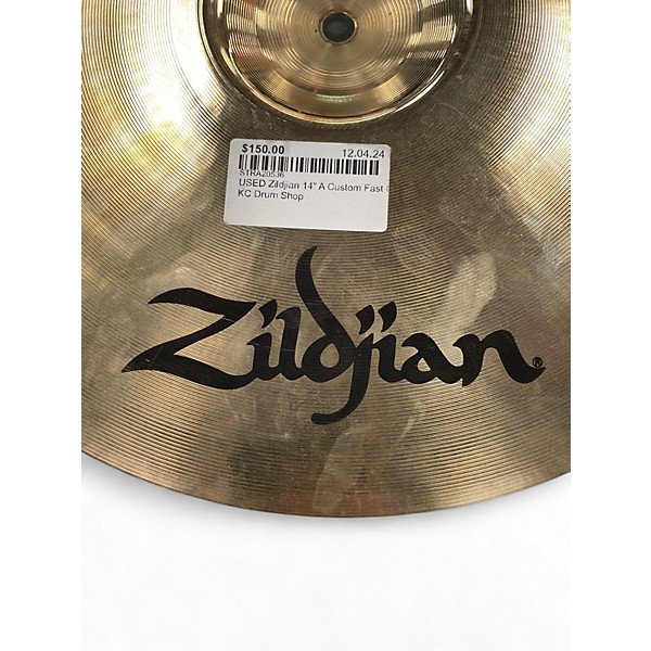 Used Zildjian 14in A Custom Fast Crash Cymbal