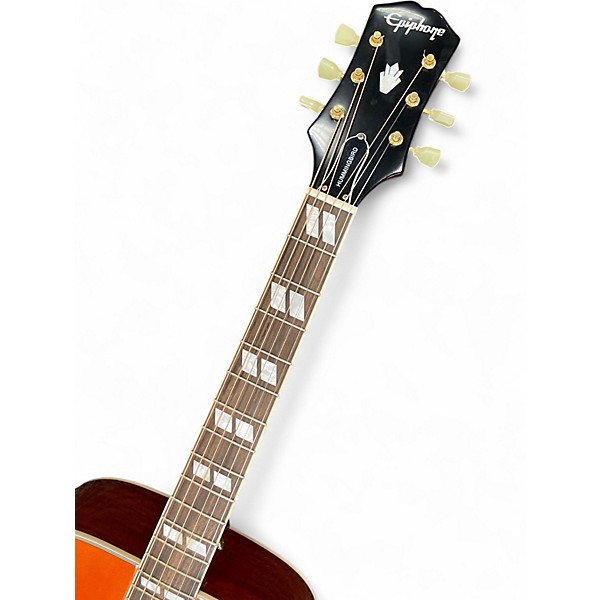 Used Epiphone INSPIRED BY GIBSON HUMMINGBIRD Cherry Sunburst Acoustic Electric Guitar