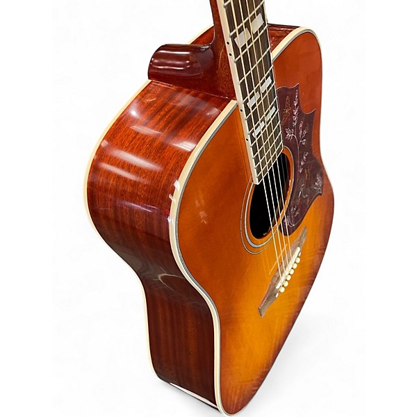 Used Epiphone INSPIRED BY GIBSON HUMMINGBIRD Cherry Sunburst Acoustic Electric Guitar
