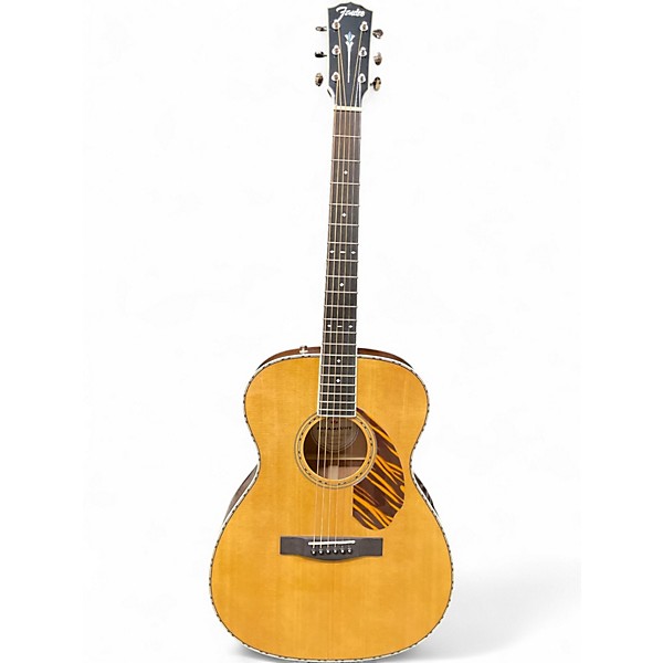 Used Fender PO220E Natural Acoustic Electric Guitar