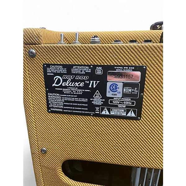Used Fender Hot Rod Deluxe IV 40W 1x12 Tube Guitar Combo Amp