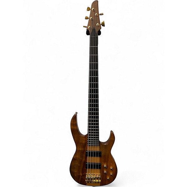 Used 2000s Carvin LB75 Koa Natural Electric Bass Guitar