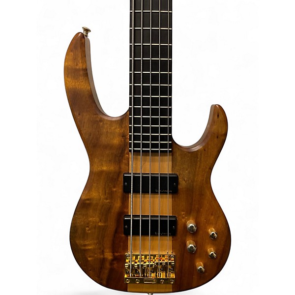 Used 2000s Carvin LB75 Koa Natural Electric Bass Guitar