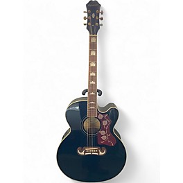 Used Epiphone J-200EC STUDIO Black Acoustic Electric Guitar