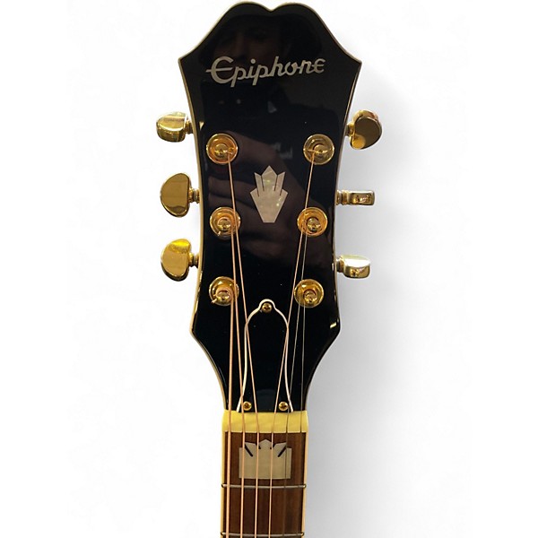 Used Epiphone J-200EC STUDIO Black Acoustic Electric Guitar