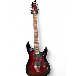 Used Schecter Guitar Research Demon 6 Dark Cherry Burst Solid Body Electric Guitar