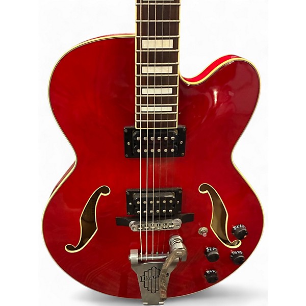 Used Ibanez AFS75T Artcore Red Hollow Body Electric Guitar