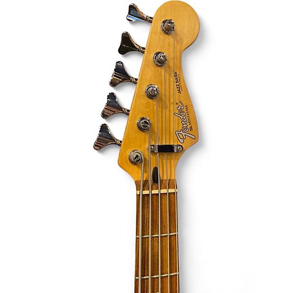Used Fender Standard Jazz Bass V 5 String Blue Electric Bass Guitar
