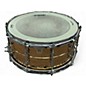 Used 2009 Ludwig 14X6.5 LB422BKT Hammered Brass Snare Drum Hammered Brass Drum thumbnail