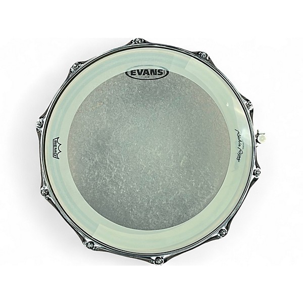 Used 2009 Ludwig 14X6.5 LB422BKT Hammered Brass Snare Drum Hammered Brass Drum