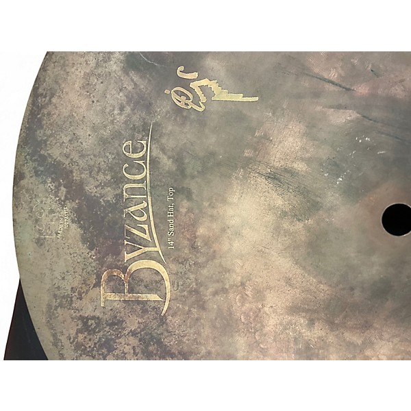 Used 2009 MEINL 14in Byzance Vintage Sand Hi Hat Pair Cymbal