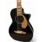 Used Fender Kingman Acoustic Electric Bass Black Acoustic Bass Guitar