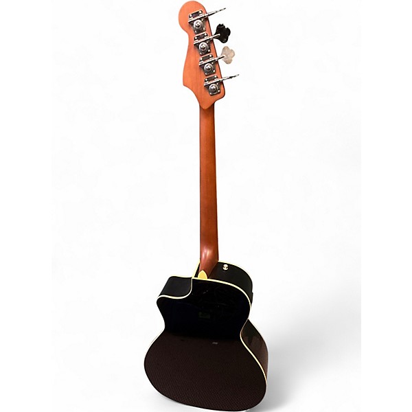 Used Fender Kingman Acoustic Electric Bass Black Acoustic Bass Guitar