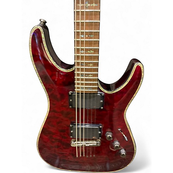 Used Schecter Guitar Research Hellraiser C1 Black Cherry Solid Body Electric Guitar
