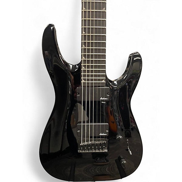 Used Jackson JS22-7 Dinky 7 String Black Solid Body Electric Guitar