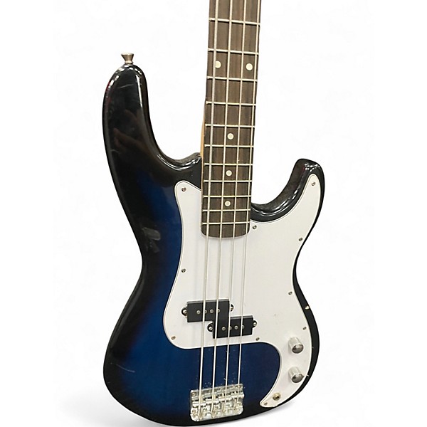 Used Glarry BASS BLUE Electric Bass Guitar