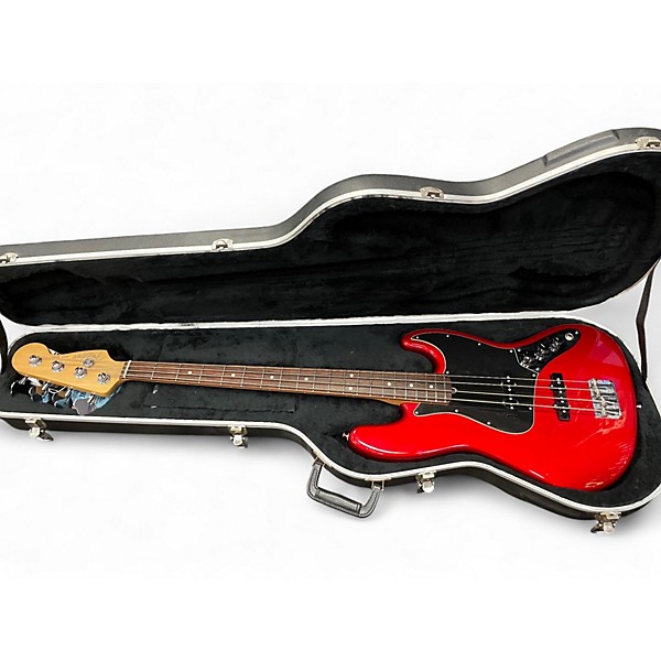 Used 2004 Fender American Series Jazz Bass Candy Apple Red Electric Bass Guitar