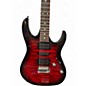 Used Ibanez GRX70QA TRANSPARENT RED BURST Solid Body Electric Guitar
