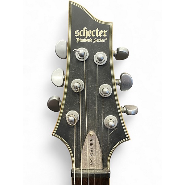 Used Schecter Guitar Research C1 Platinum BLACK Solid Body Electric Guitar