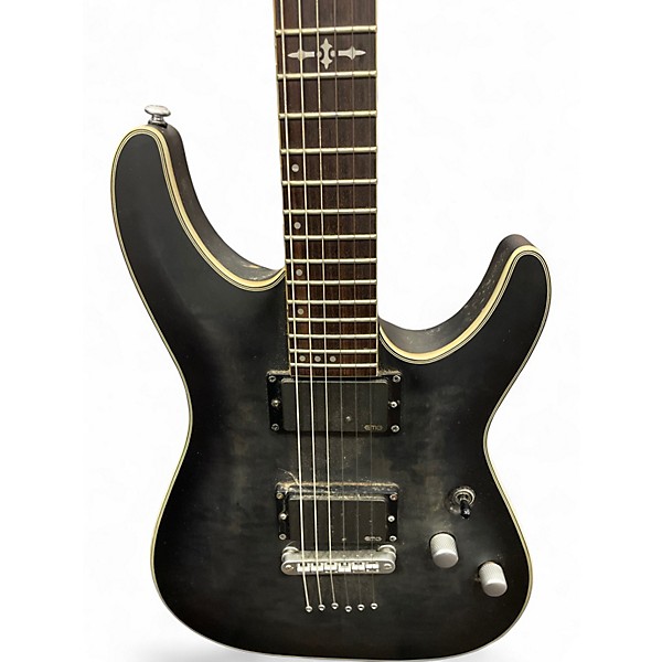 Used Schecter Guitar Research C1 Platinum BLACK Solid Body Electric Guitar