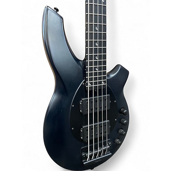 Used Ernie Ball Music Man Bongo 5 HH STEALTH BLACK Electric Bass Guitar