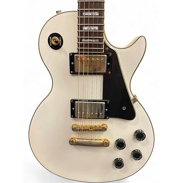 Used Epiphone Les Paul Custom White Solid Body Electric Guitar