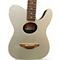 Used Fender Telecoustic Chrome Silver Acoustic Electric Guitar