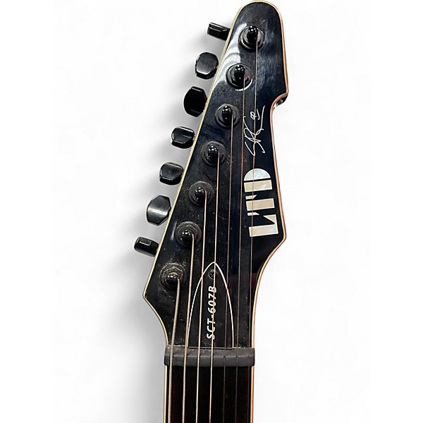Used ESP LTD SCT607B Stephen Carpenter Signature 7 String Black Solid Body Electric Guitar