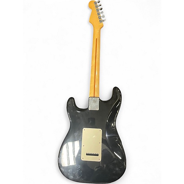 Used 2000s Fender Standard Stratocaster HSS Black Solid Body Electric Guitar