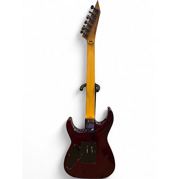 Used ESP LTD M100FM See Through Cherry Solid Body Electric Guitar