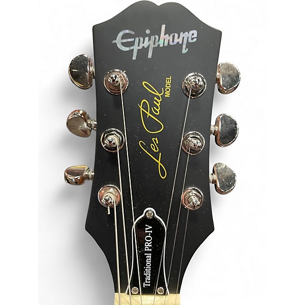 Used Epiphone Les Paul Traditional Pro IV Gold Solid Body Electric Guitar