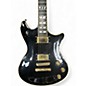Used Schecter Guitar Research Tempest Custom Black and Gold Solid Body Electric Guitar