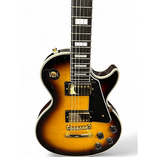 Used Epiphone Les Paul Custom Triburst Solid Body Electric Guitar