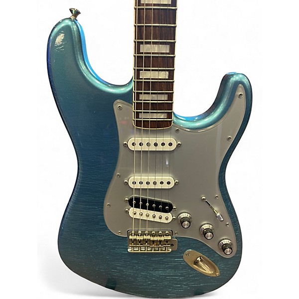 Used Shelton Electric Instruments SKYFLITE IV Pelham Blue Solid Body Electric Guitar