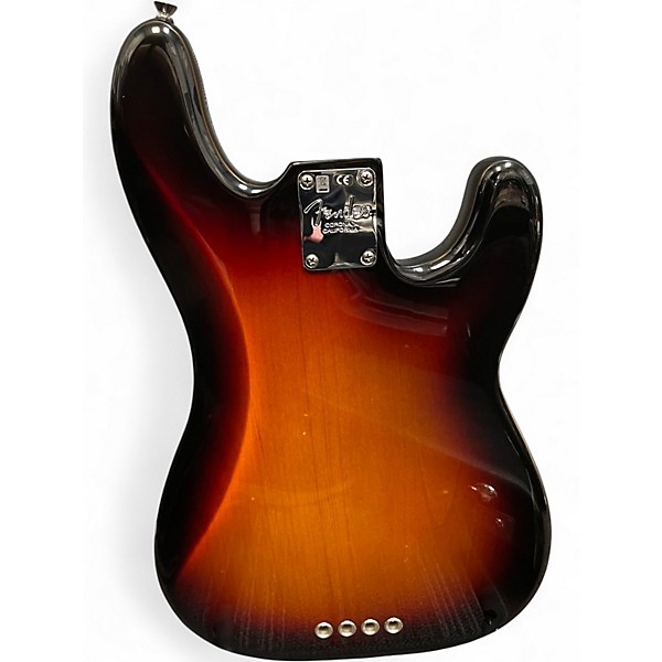 Used Fender American Standard Precision Bass Left Handed 3 Color Sunburst Electric Bass Guitar