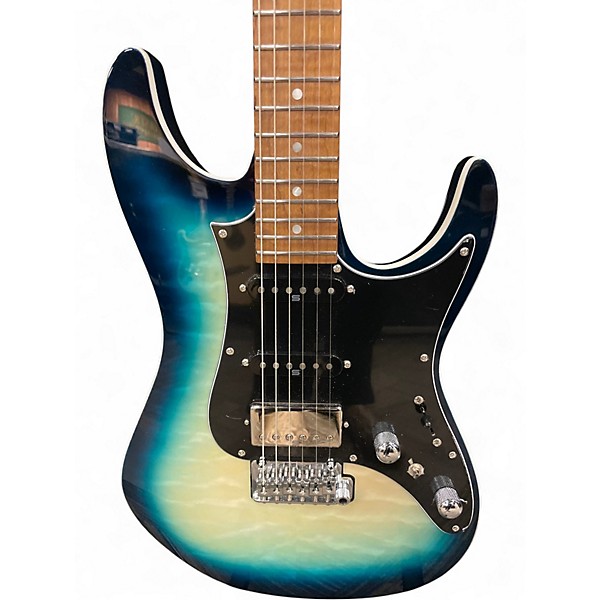 Used Ibanez AZ24P1QM DEEP OCEAN BLONDE Solid Body Electric Guitar