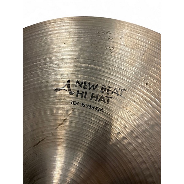 Used Zildjian 15in New Beat Hi Hat Pair Cymbal