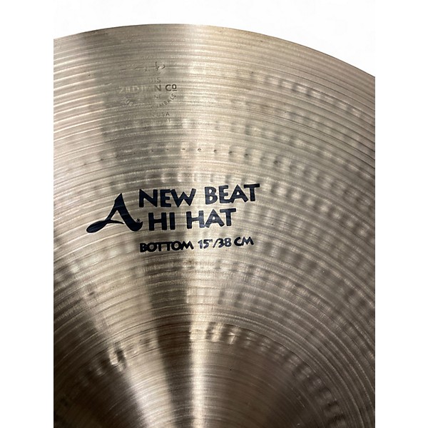 Used Zildjian 15in New Beat Hi Hat Pair Cymbal