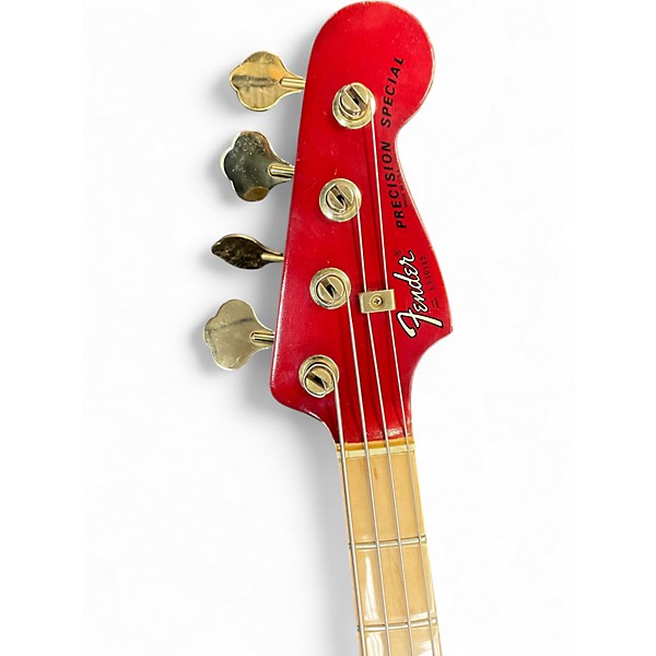 Vintage 1980s Fender Special P-Bass Red Electric Bass Guitar