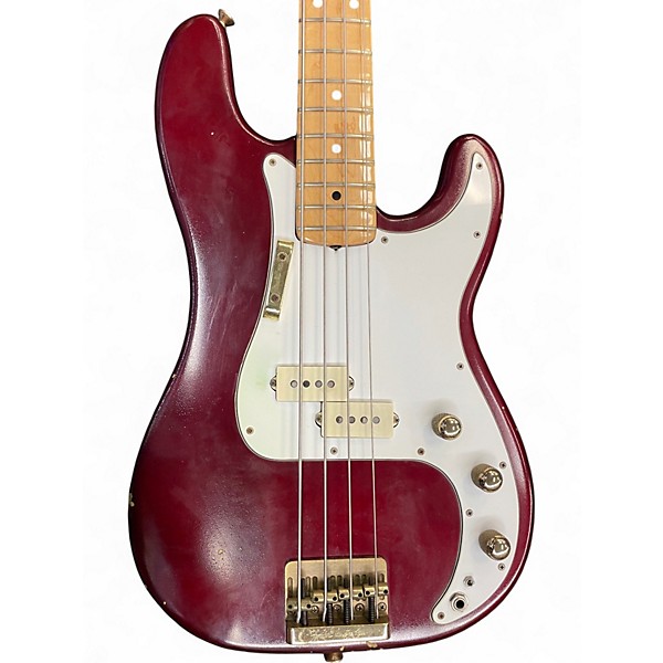 Vintage 1980s Fender Special P-Bass Red Electric Bass Guitar