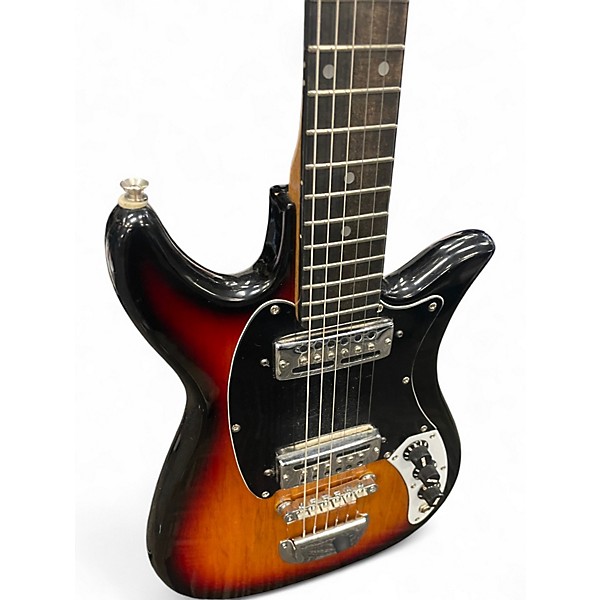 Vintage 1960s Teisco 559-1405 Vintage Sunburst Solid Body Electric Guitar