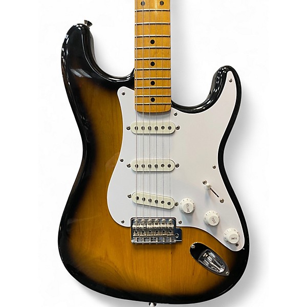 Used Fender JV 1954 STRATOCASTER 2 Tone Sunburst Solid Body Electric Guitar