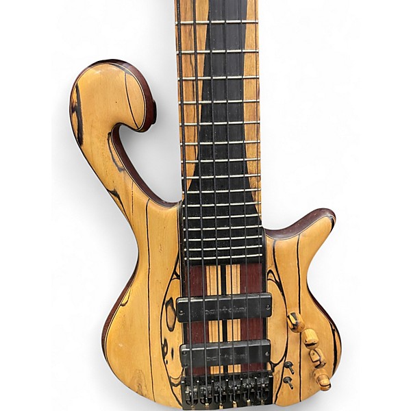 Used May Custom Basses DCS6 Natural Electric Bass Guitar