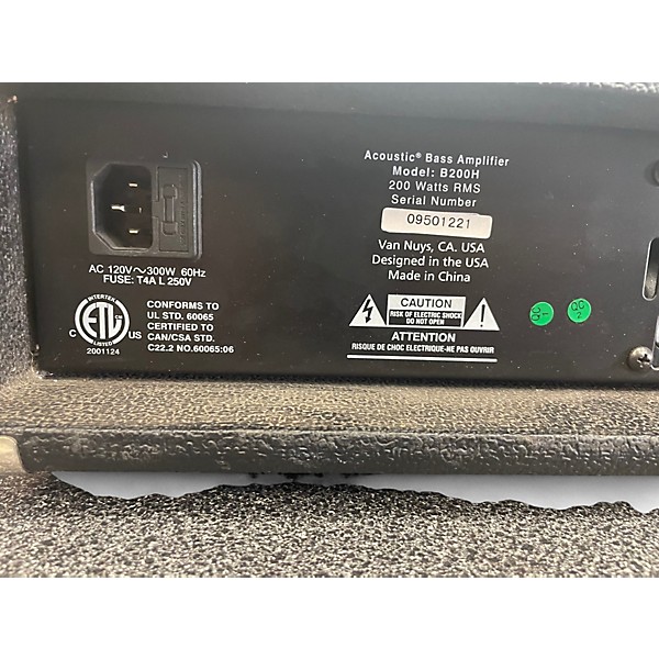 Used Acoustic B200H 200W Bass Amp Head