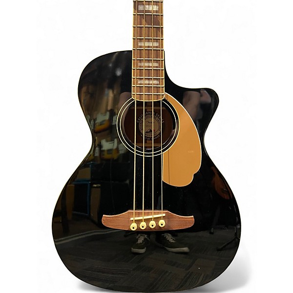 Used Fender Kingman 4-String Black Acoustic Bass Guitar