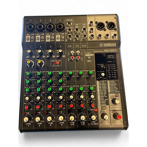 Used Yamaha MG10XU 10 Channel Mixer with Effects Unpowered Mixer